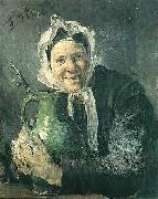 Fritz von Uhde, Old woman with a pitcher